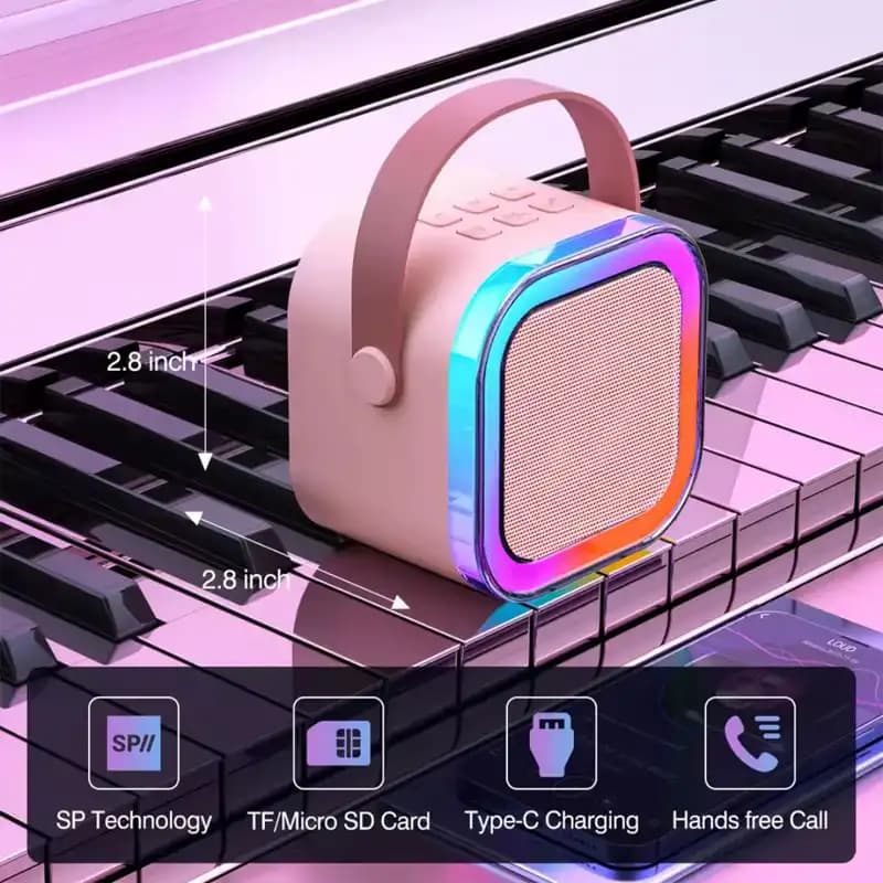 اسپیکر بلوتوثی میکروفون دار قابل حمل مدل RGB-Party کد610 — تصویر ۲