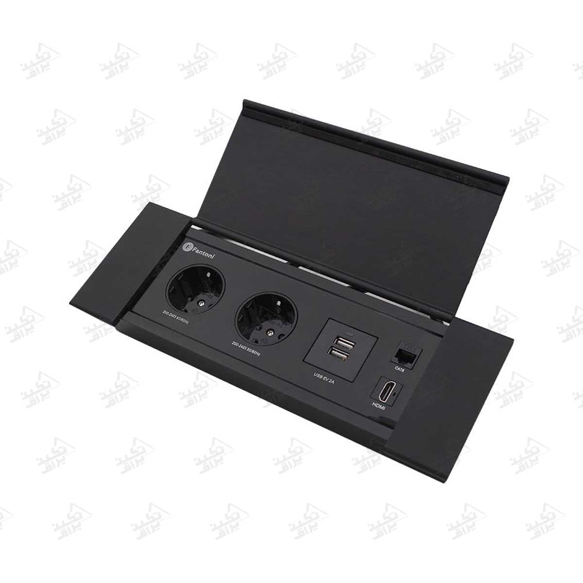 پریز درپوش دار توکار 6 سوکت فانتونی مدل N412، N411 و N413 — تصویر ۳