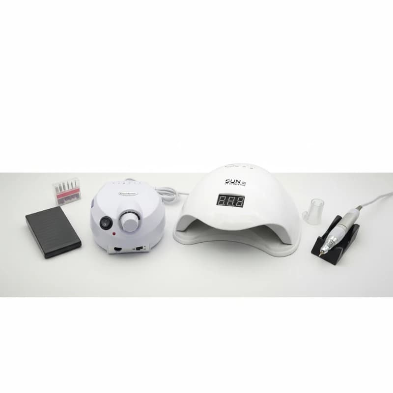 پک استارتر ناخن | سوهان برقی نیل مستر601 + UV/LED — تصویر ۲