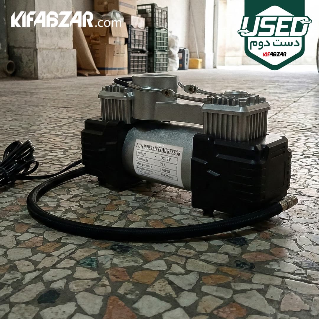 کیت 15 پارچه کمپرسور باد فندکی رویال مدل ROY-250 دست دوم — تصویر ۲