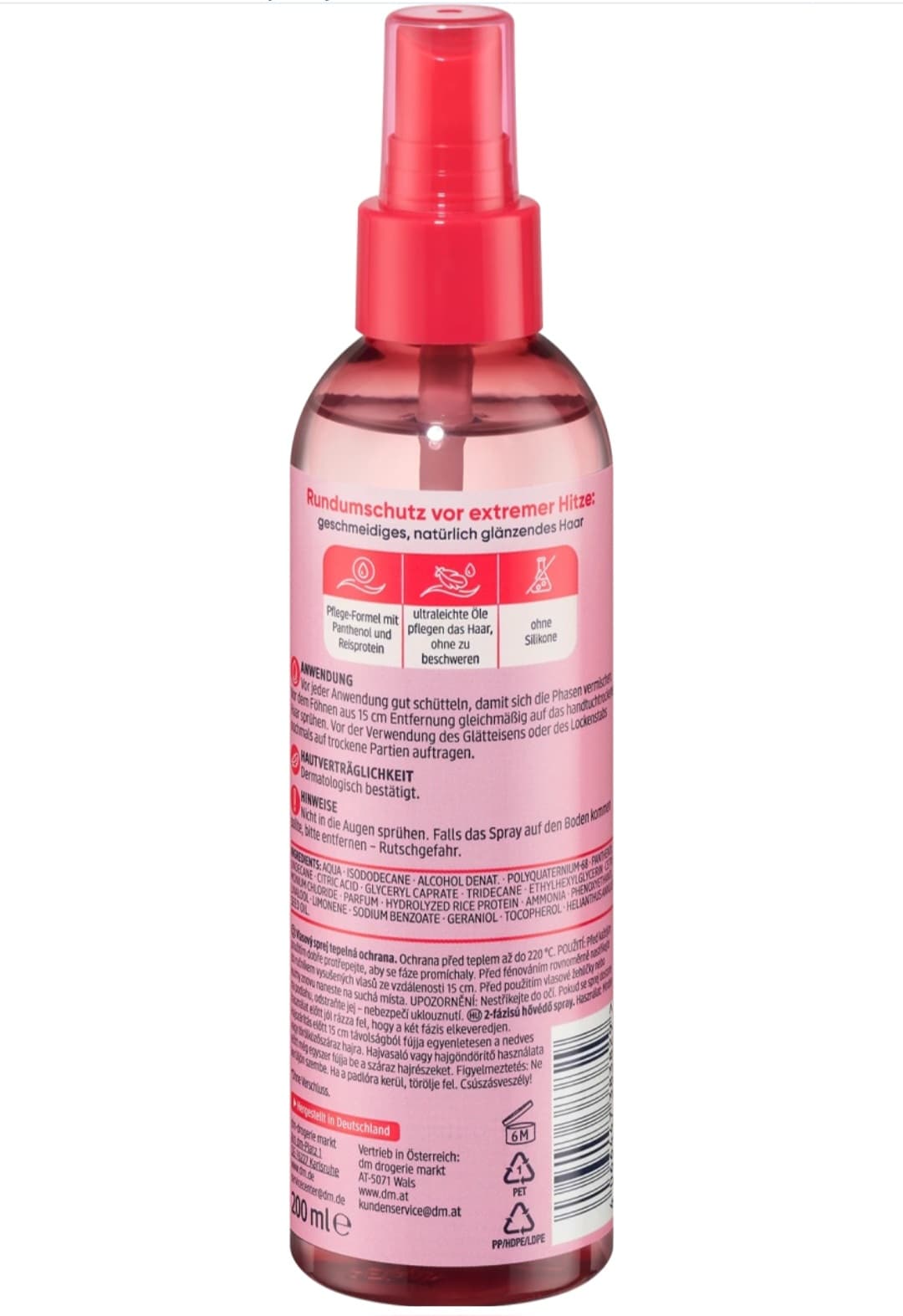 اسپری مو ضد حرارت دو فاز ۲۰۰ml Hitzeschutzspray 2-Phase — تصویر ۲