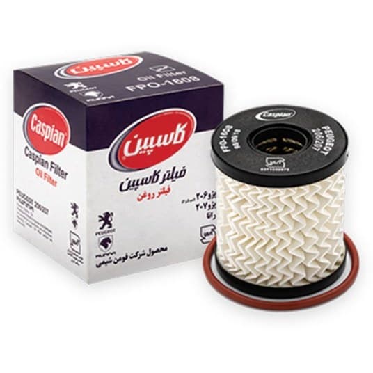 فیلتر روغن پژو 206 تیپ 2 و 3 سال 85 به بالا پایه کوتاه اکویی کاسپین کد 52461