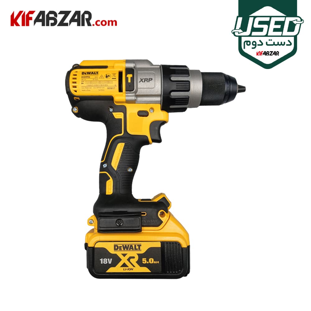 دریل پیچ گوشتی چکشی شارژی 18 ولت دیوالت مدل DCD996-B5 دست دوم — تصویر ۳