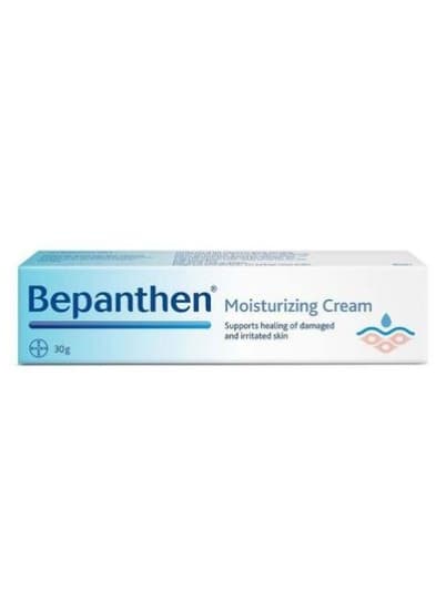 کرم مرطوب‌کننده و ترمیم کننده سوختگی پوست بپانتن ۳۰ گرم | Bepanthen Moisturizing Cream Healingof Damaged and Irritated Skin 30g