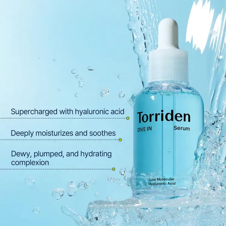 سرم آبرسان و مرطوب کننده توریدن 50 میل | Torriden DIVE IN Serum Low Molecular Hyaluronic Acid 50ml — تصویر ۲