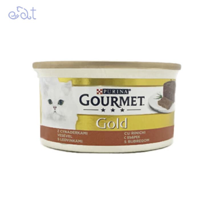 کنسرو پته گربه گورمت با طعم قلوه مدل Gourmet Gold Kidney وزن 85 گرم