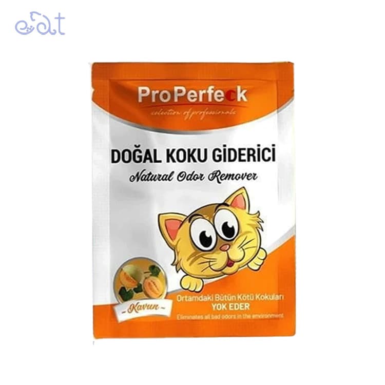 پودر خوشبو کننده خاک گربه با رایحه طالبی برند پروپرفک Properfeck وزن 25 گرم