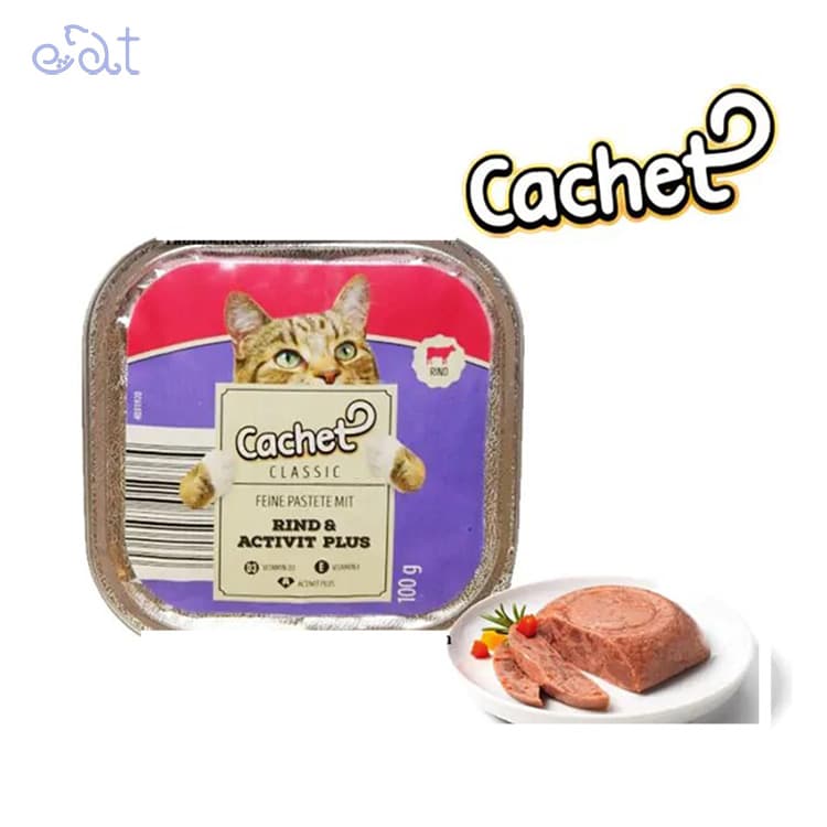 ووم گربه کچت طعم گوشت گاو مدل Cachet Voom Beef وزن 100 گرم — تصویر ۲