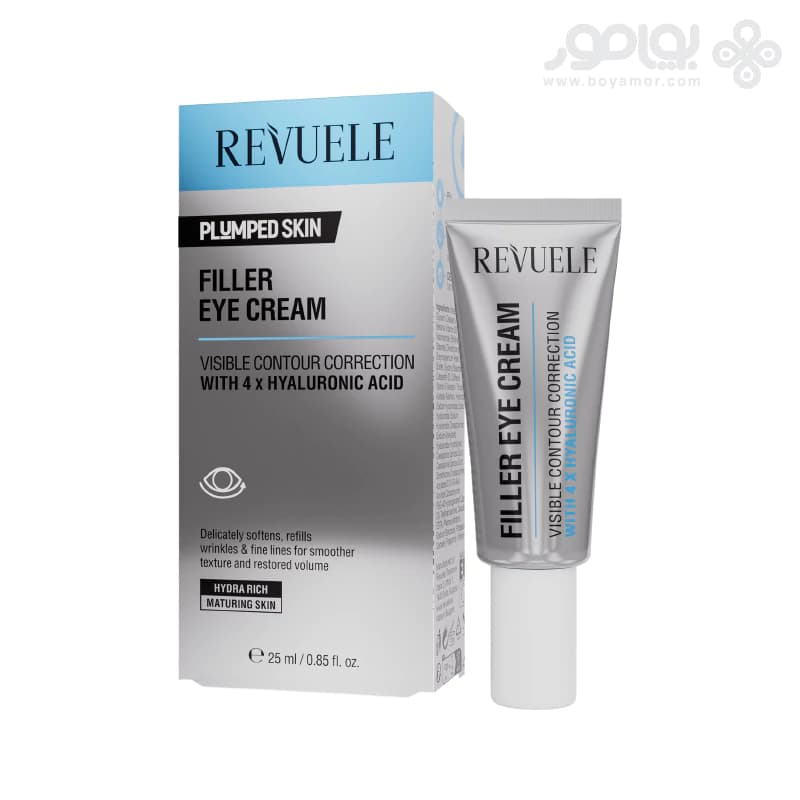 کرم فیلر و ضد چروک دور چشم روئل مدل PLUMPED SKIN حجم 25 میل
