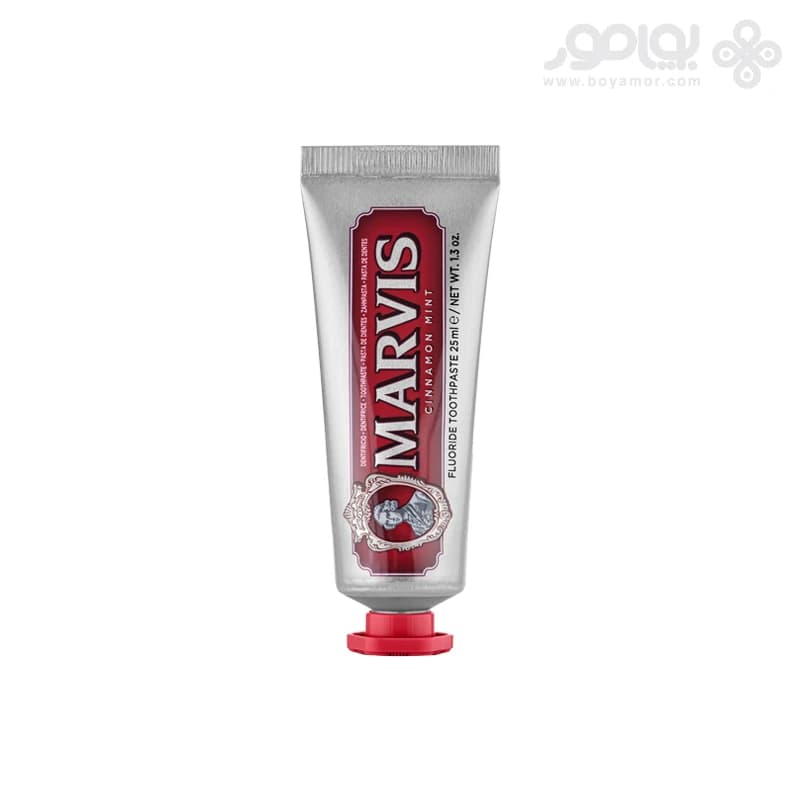 خمیر دندان دارچین و نعناع مارویس مدل CINNAMON MINT حجم 25 میل