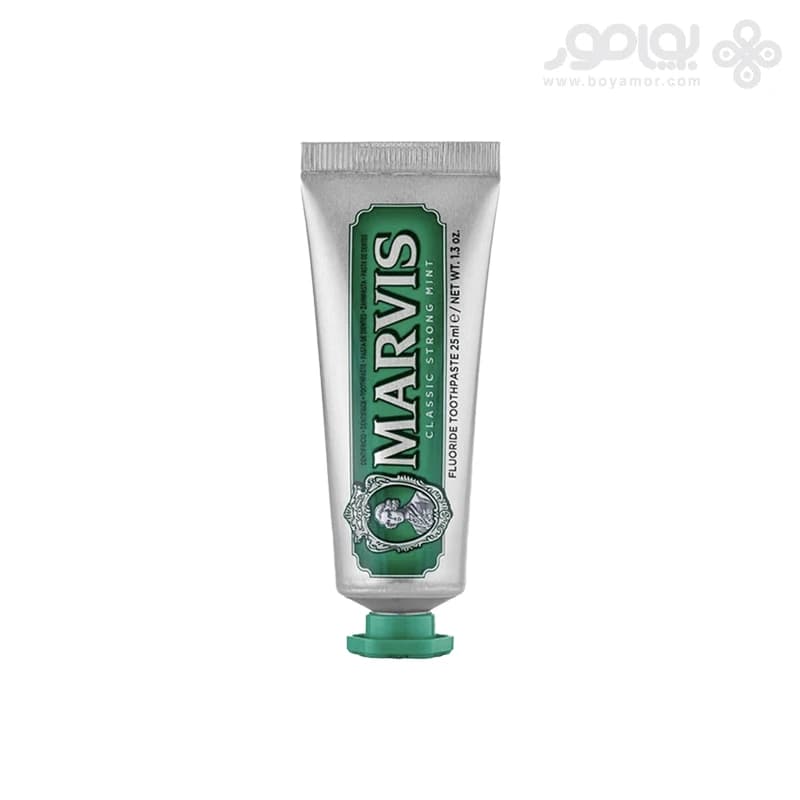 خمیر دندان کلاسیک نعناع مارویس مدل CLASSIC STRONG MINT حجم 25 میل