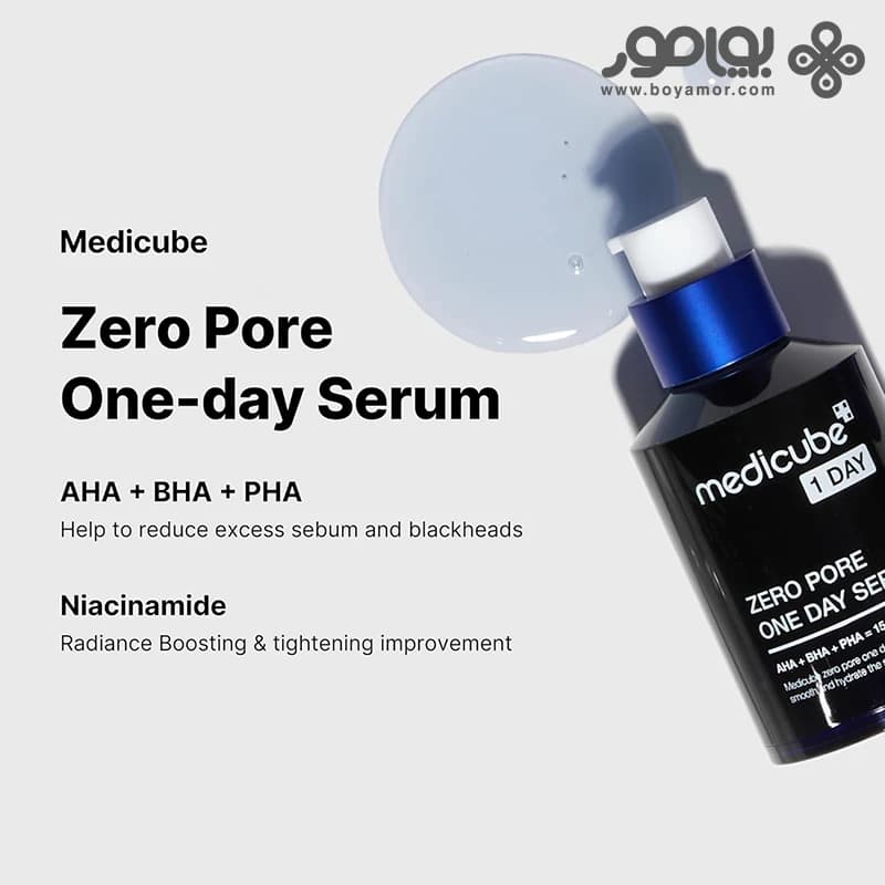 سرم جمع کننده منافذ و لایه بردار مدی کیوب ZERO PORE حجم 30 میل — تصویر ۵