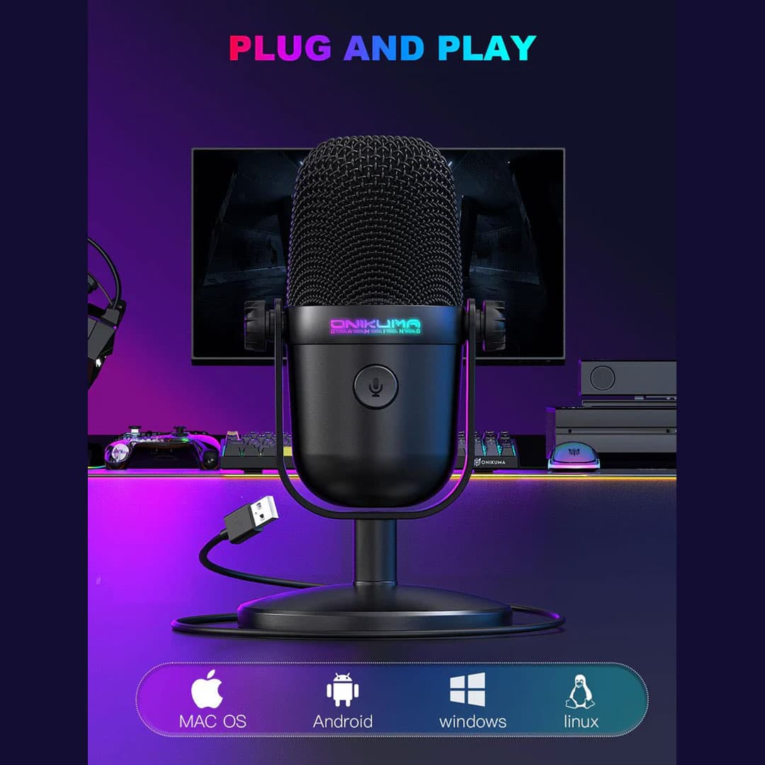 میکروفون گیمینگ رومیزی اونیکوما مدل M830 RGB — تصویر ۷