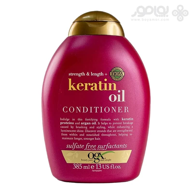 نرم کننده کراتینه او جی ایکس مدل KERATIN OIL حجم 385 میل