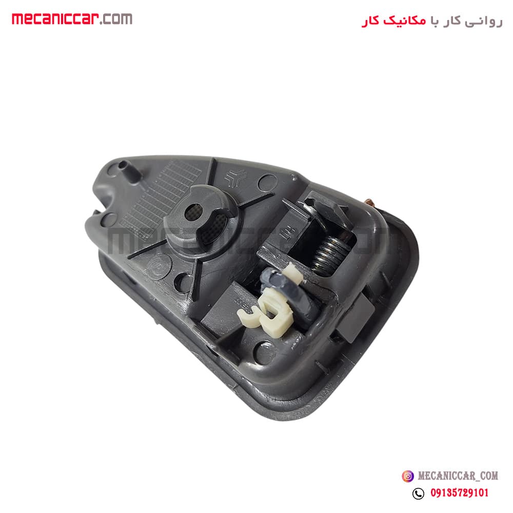 دستگیره درب بازکن داخلی چپ فلزی طوسی پراید 131 و 111 — تصویر ۳