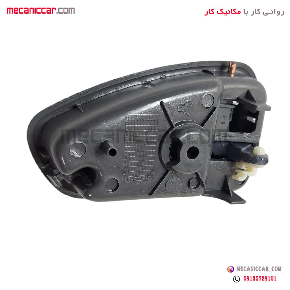 دستگیره درب بازکن داخلی چپ فلزی طوسی پراید 131 و 111 — تصویر ۲