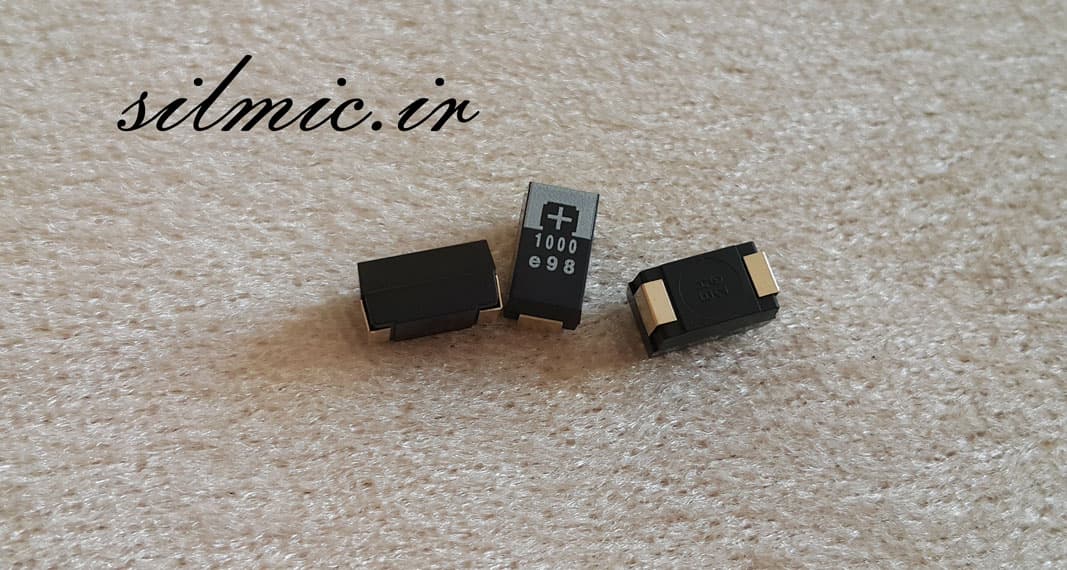 خازن پلیمر جامد تانتالیوم 1000 میکرو فاراد 2.5 ولت Very Low ESR ساخت SANYO
