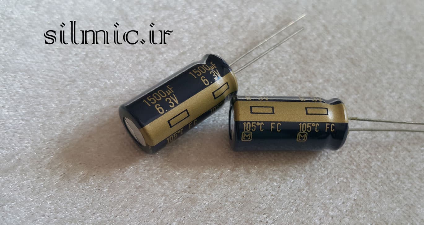 خازن های فای 1500 میکرو فاراد 6.3 ولت سری FC پاناسونیک سری آدیو low impedance — تصویر ۲
