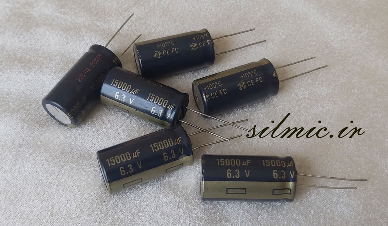 خازن های فای 1500 میکرو فاراد 6.3 ولت سری FC پاناسونیک سری آدیو low impedance — تصویر ۶