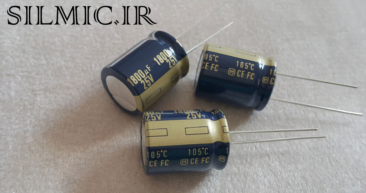 خازن های فای 1800 میکرو فاراد 25 ولت سری FC پاناسونیک سری آدیو low impedance — تصویر ۲