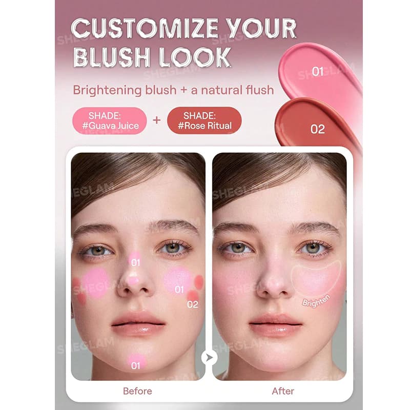 رژگونه استیکی شیگلم مدل BUTTERY BLISS رنگ ROSE RITUAL — تصویر ۴