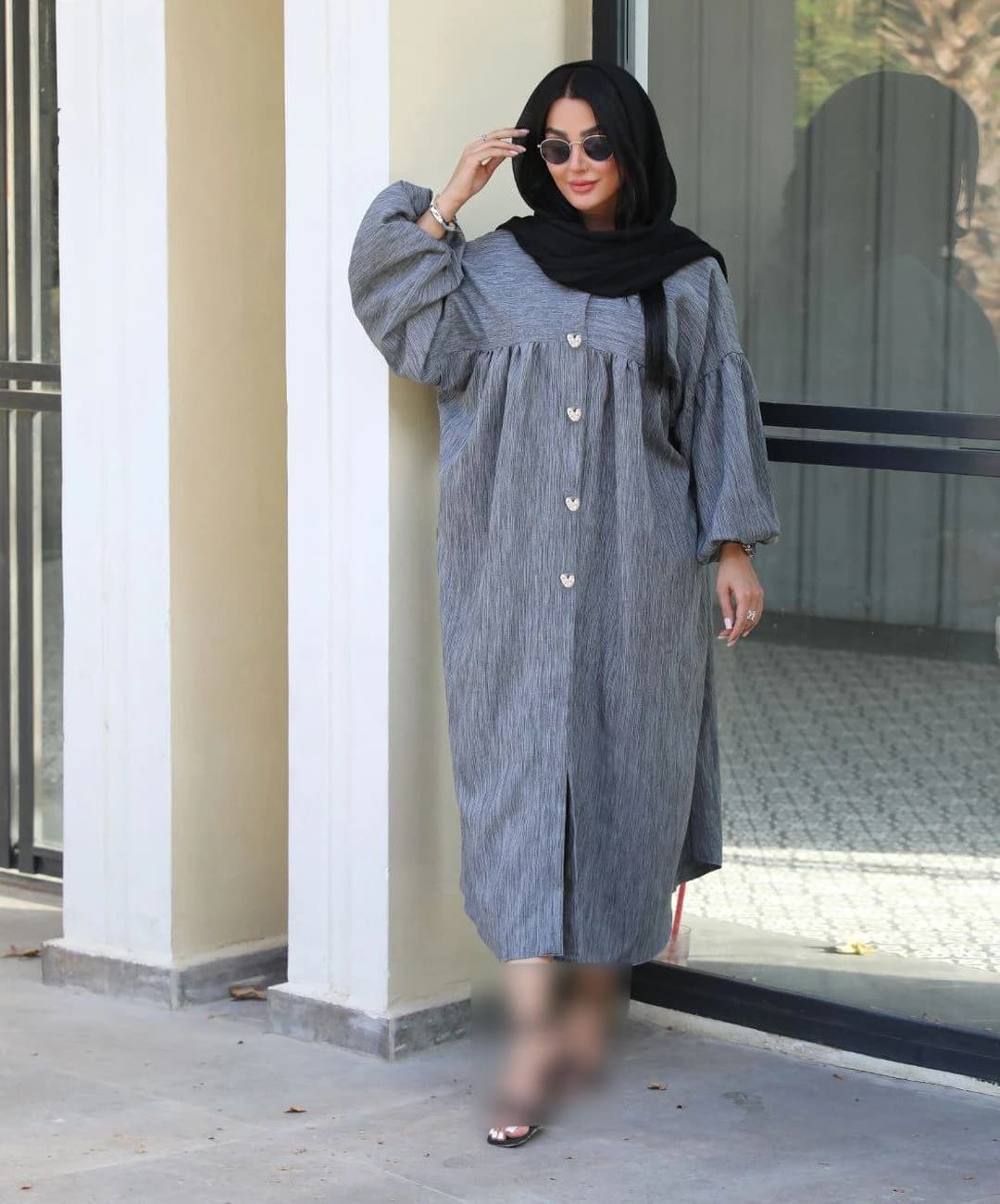 مانتو بلند مدل پرنیا — تصویر ۸