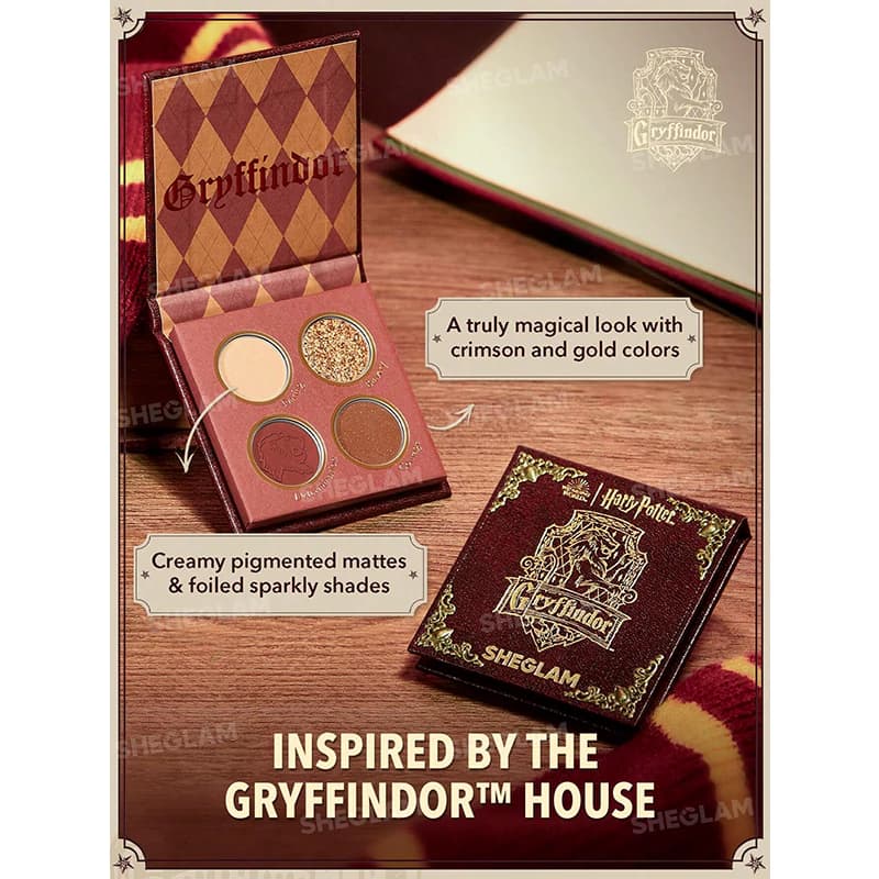 پالت سایه 4 رنگ شیگلم هری پاتر مدل GRYFFINDOR — تصویر ۷