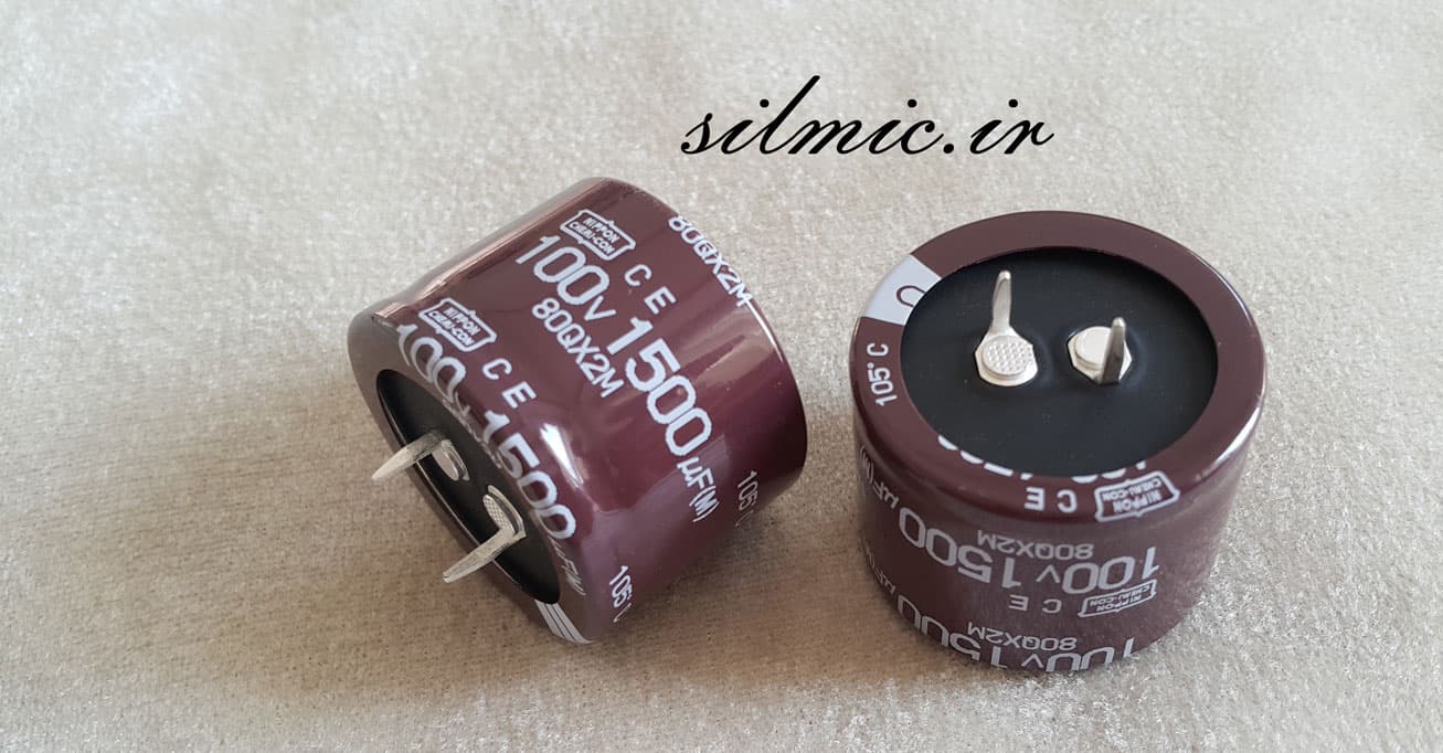 خازن های فای 1500 میکرو فاراد 100 ولت nippon ژاپن مناسب تغذیه منابع صوتی