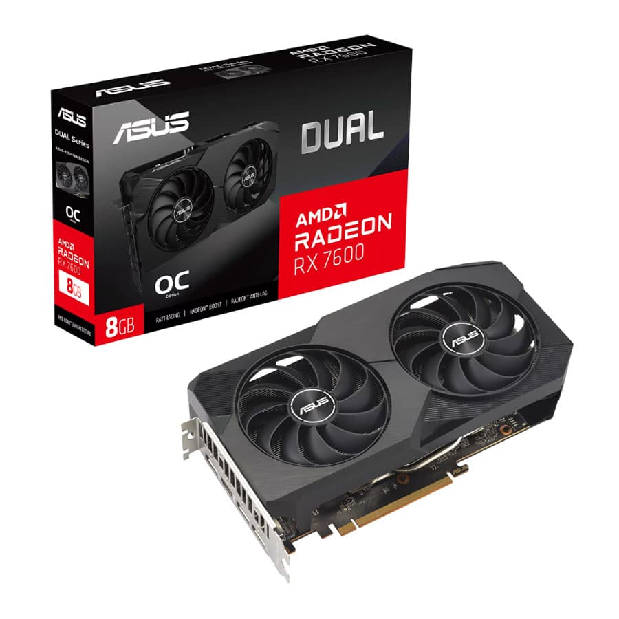 کارت گرافیک ایسوس مدل Dual Radeon RX 7600 8GB OC Edition