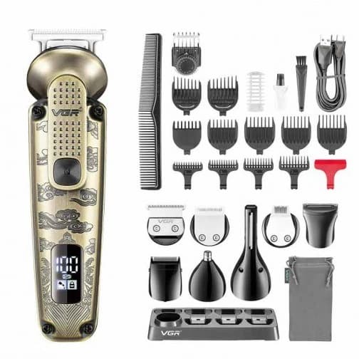 ماشین اصلاح وی جی آر مدل V-103 هشت کاره ضد آب با برش مستقیم اصل (am)