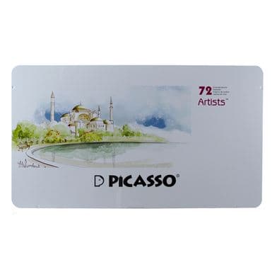 مداد رنگی 72 رنگ جعبه فلزی پیکاسو PICASSO