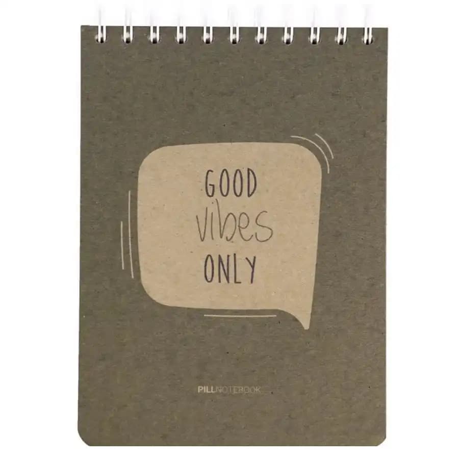 دفتر یادداشت 100 برگ پیل مدل گیومه طرح Good Vibes