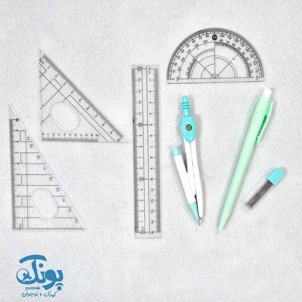 ست ۷ تکه پرگار و خط کش اسکول مکس ۱۲۲۵ — تصویر ۳
