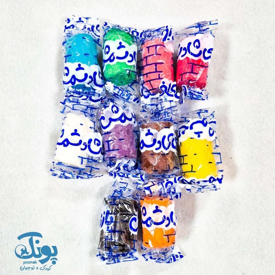 خمیر بازی ۱۰ رنگ سطلی شاد شمش — تصویر ۳