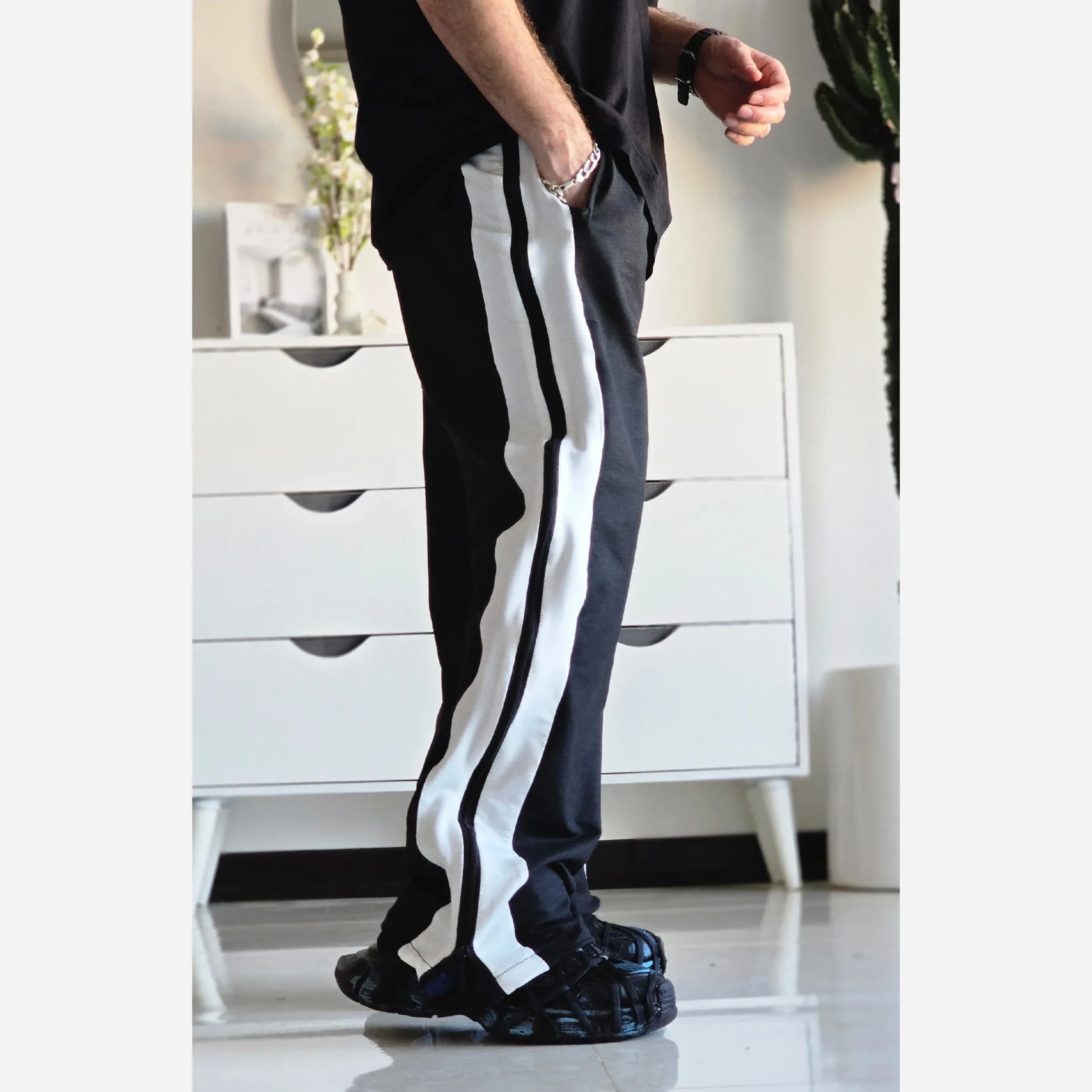 شلوار اسلش فول بگ بغل زیپ بالنسیاگا جنس گلکسی سایز XL XXL XXXL — تصویر ۸