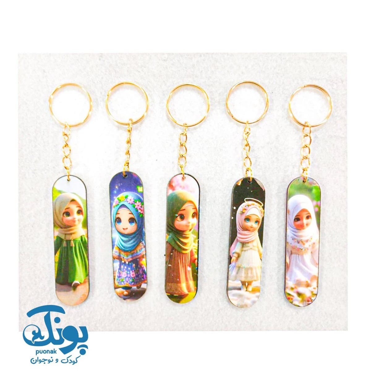 جاکلیدی دخترانه طرح حجاب چوبی
