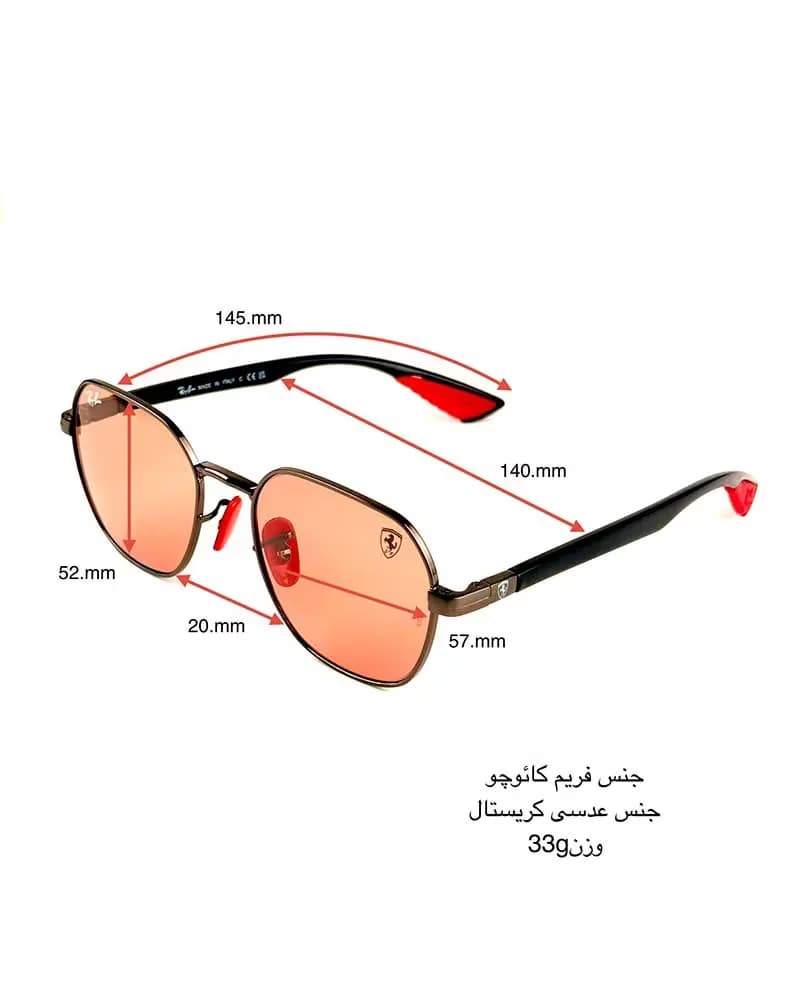 عینک آفتابی اسپرت ریبن فراری مدل RayBan RB3794-M Ferrari — تصویر ۵