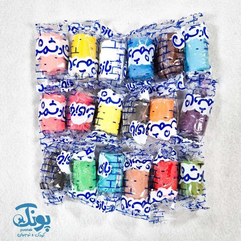 خمیر بازی صندوقی ۱۸ رنگ شاد شمش — تصویر ۳