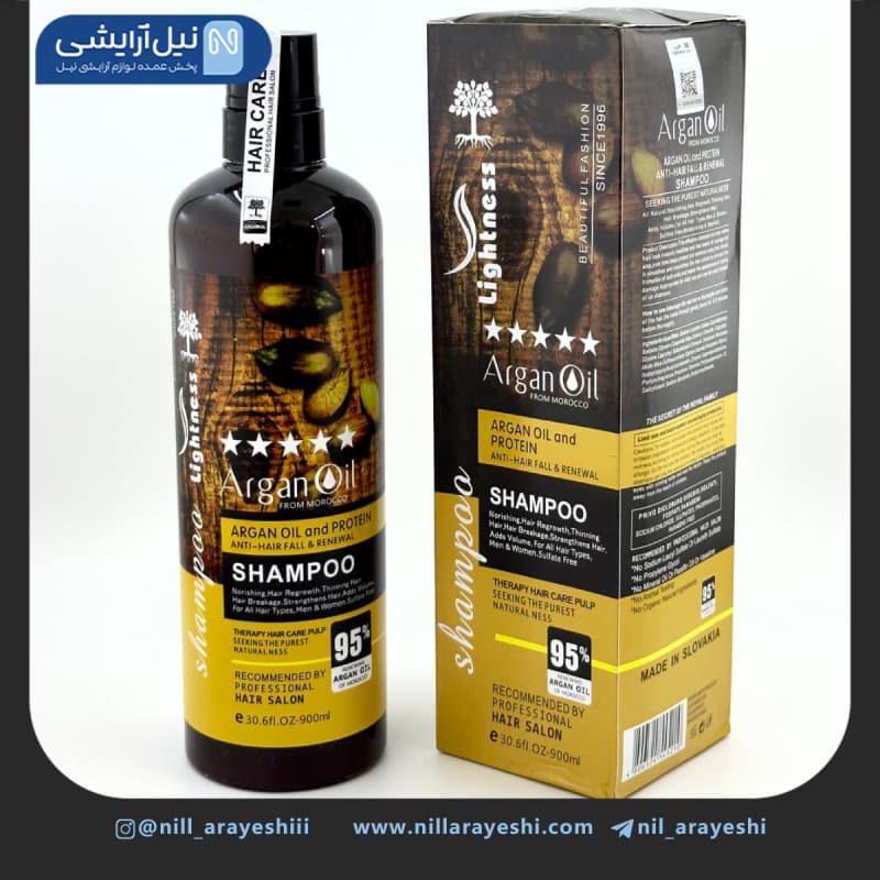 پک شامپو و ماسک مو بدون سولفات آرگان مراکشی لایتنس