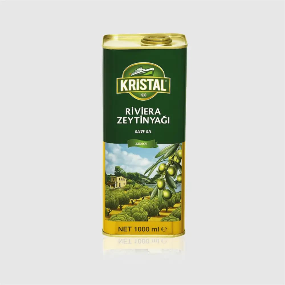 روغن زیتون کریستال 1 لیتر قوطی