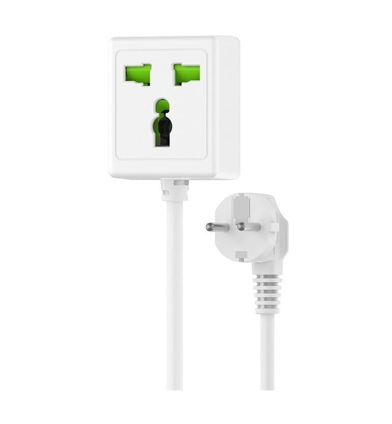 تبدیل برق سه به دو با کابل Earldom ES-SC15 طول 2 متر