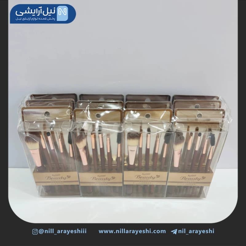 ست براش پنج تیکه دسته چوبی کلنز بیوتی کد 7838