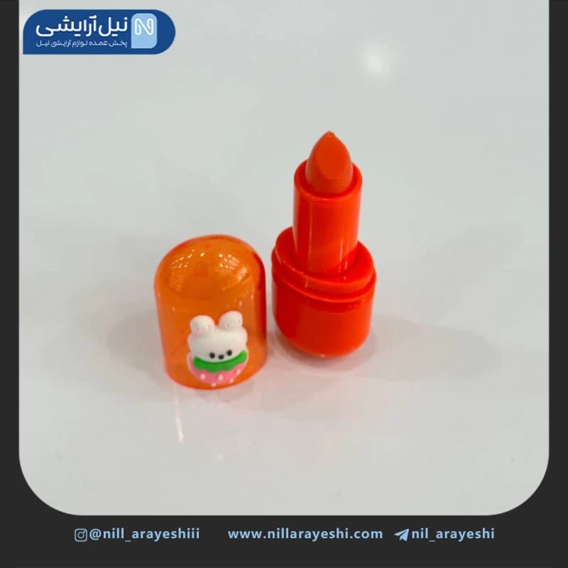 بالم لب حرارتی پوکه رنگی استیکر دار خرگوشی ریموکو کد R1340 — تصویر ۲