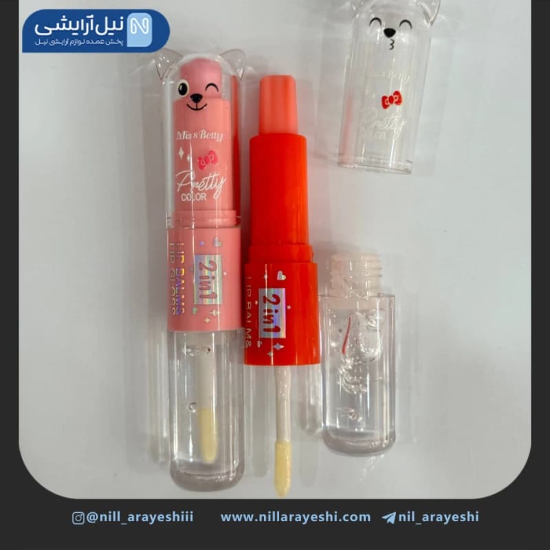 بالم لب حرارتی و برق لب دو طرفه طرح حیوانات میس بت ی کد L5040 — تصویر ۳