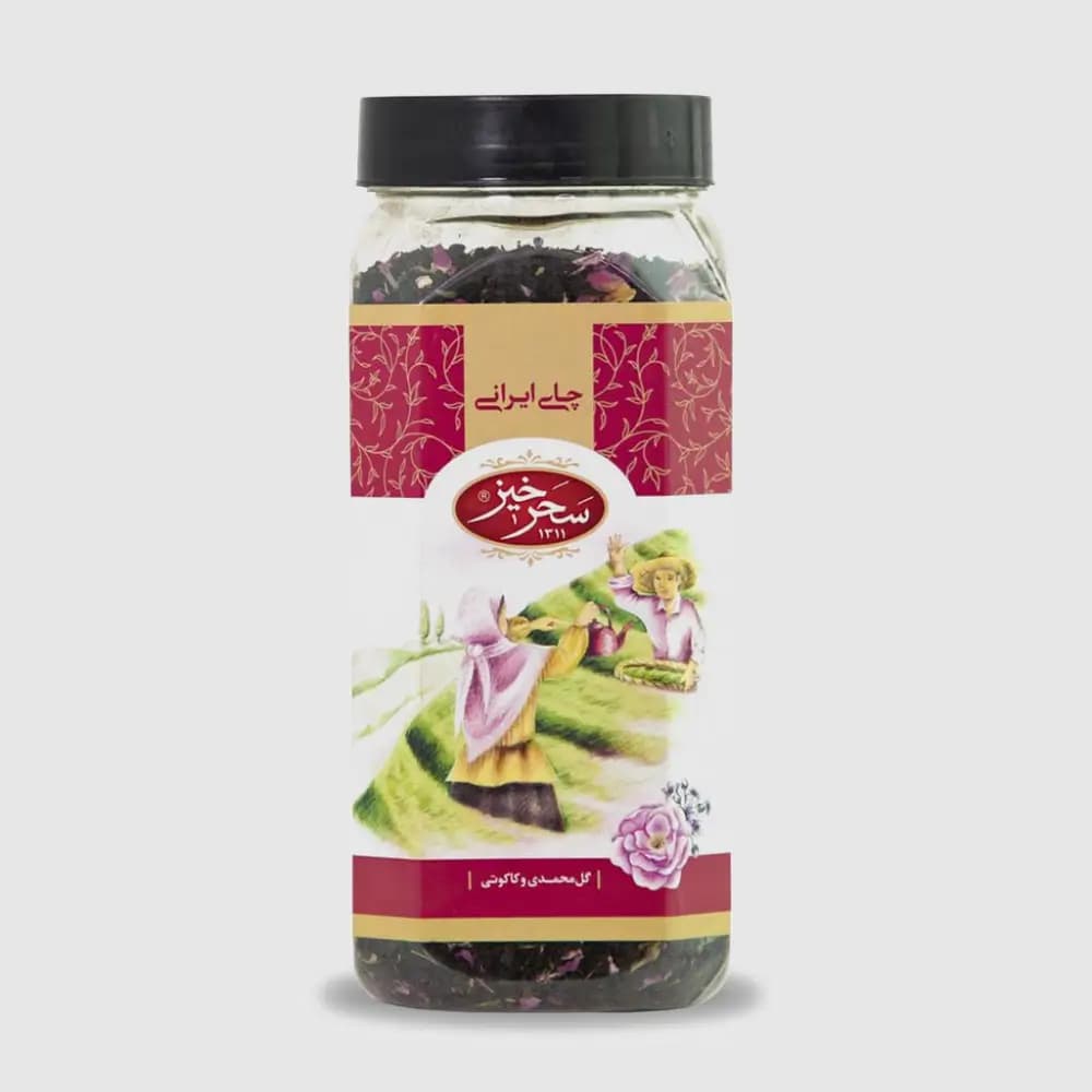 چای سیاه ایرانی گل محمدی و کاکوتی
