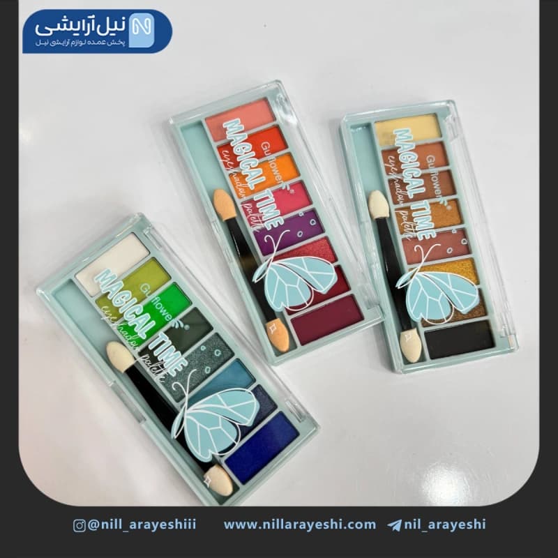 پالت سایه هشت رنگ گول فلاور کد GF498 — تصویر ۳