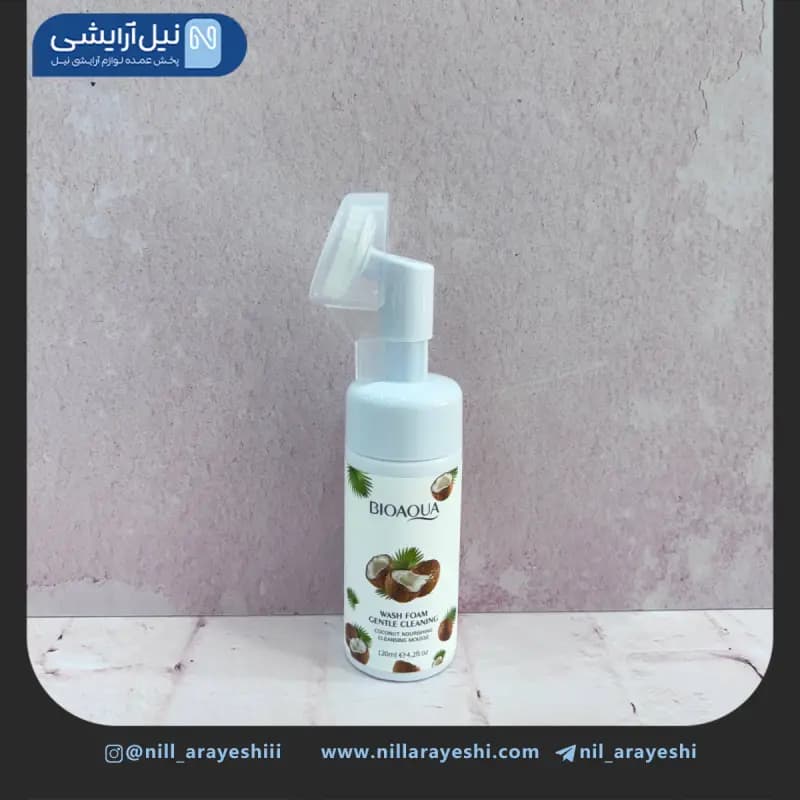 فوم شستشو صورت براش دار نارگیل بیوآکوا کد BQY50670