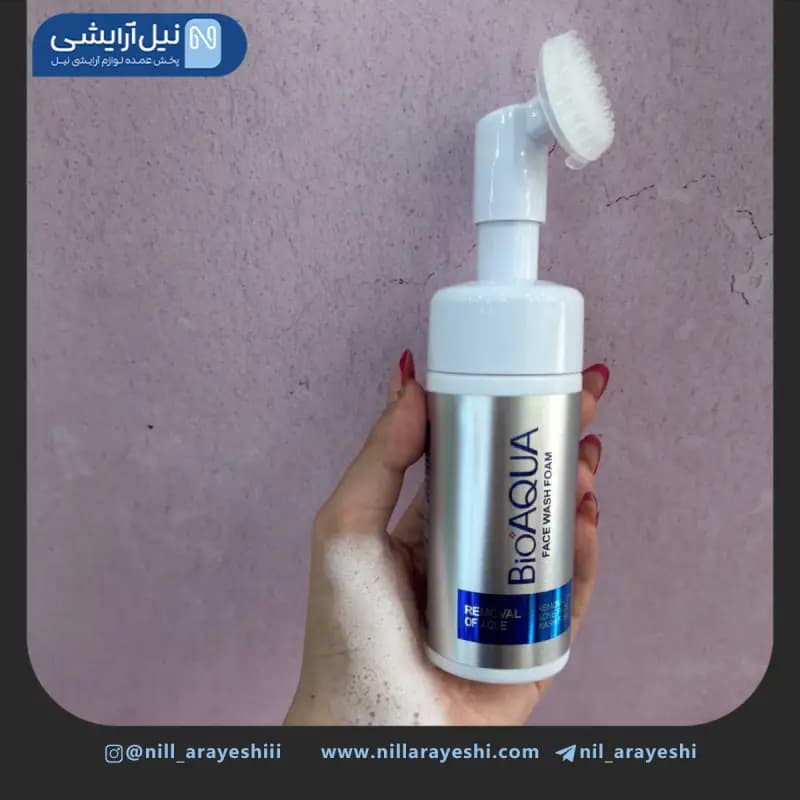 فوم شستشو صورت براش دار ضد آکنه بیوآکوا کد BQY1383 5 — تصویر ۳