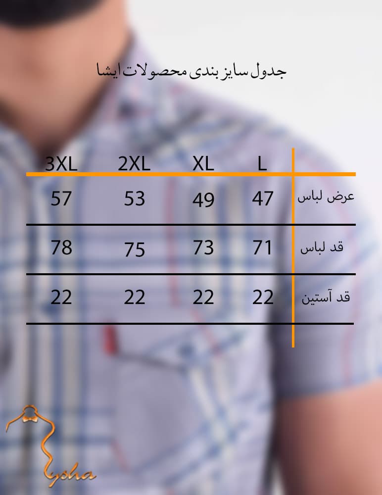 پيراهن آستين کوتاه چهارخانه لويز طوسی کمرنگ — تصویر ۵