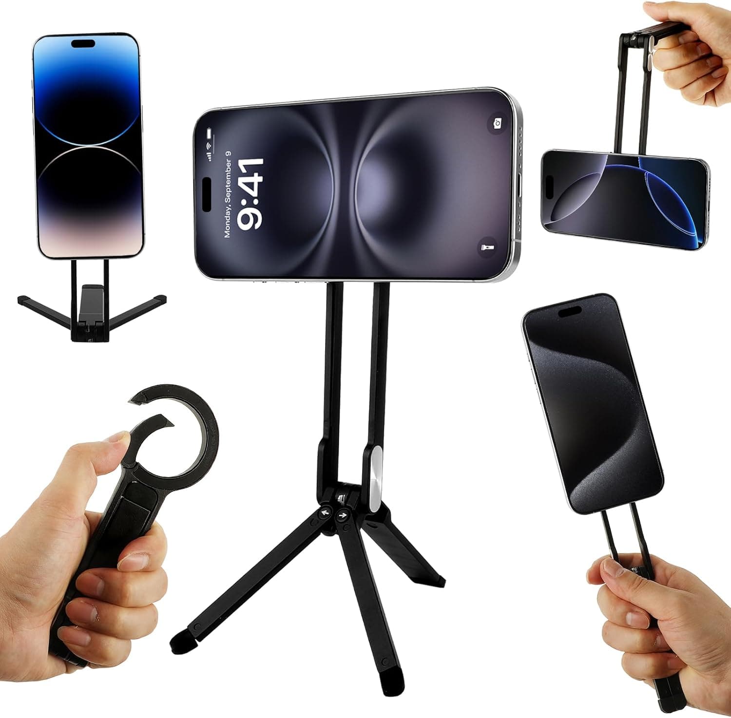 سه پایه و هلدر جیبی مغناطیسی تاشو برای موبایل مدل RT-777 — تصویر ۵